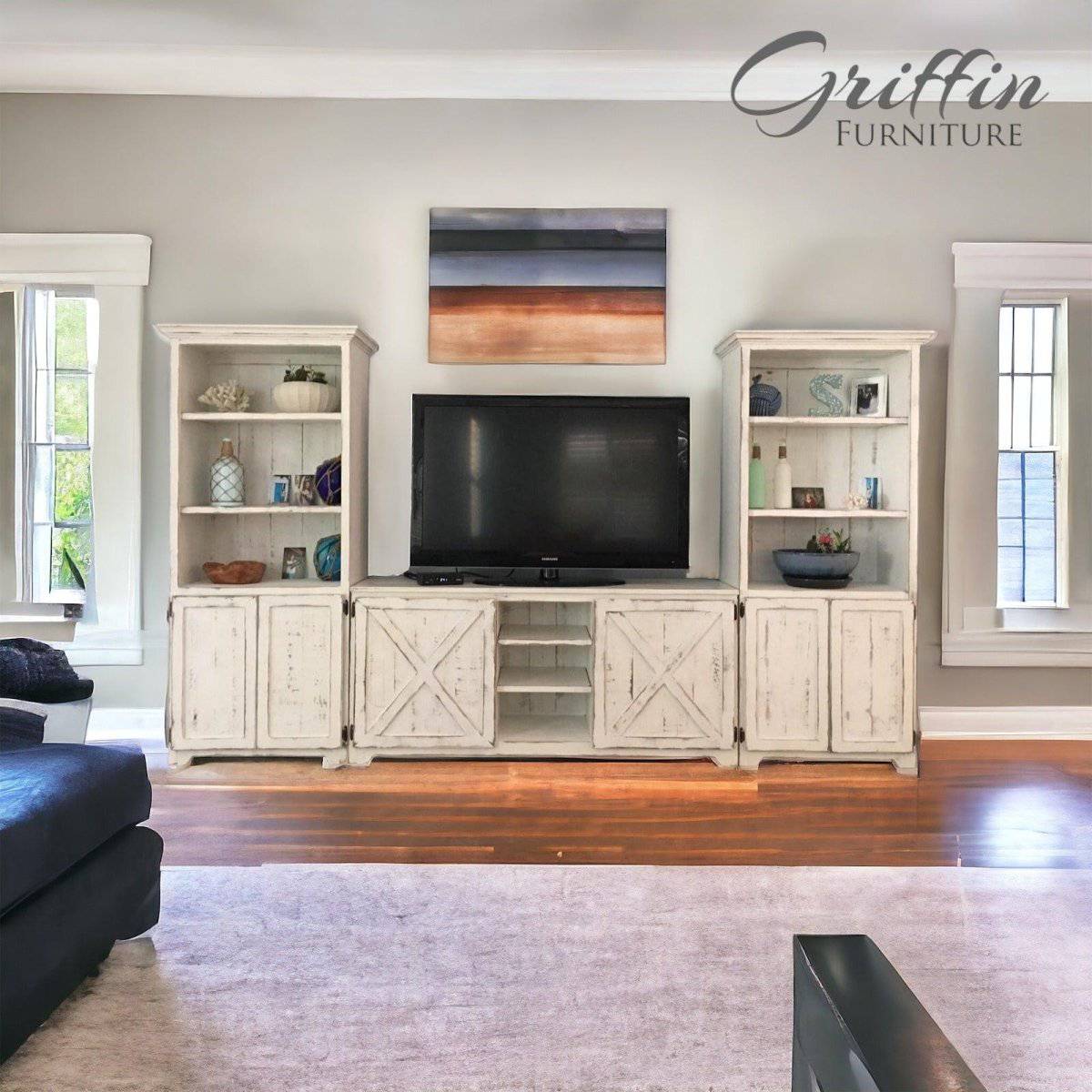 Bradenton Farmhouse Entertainment Center |TV Stand | Media Console | Living Room Furniture - Image 5