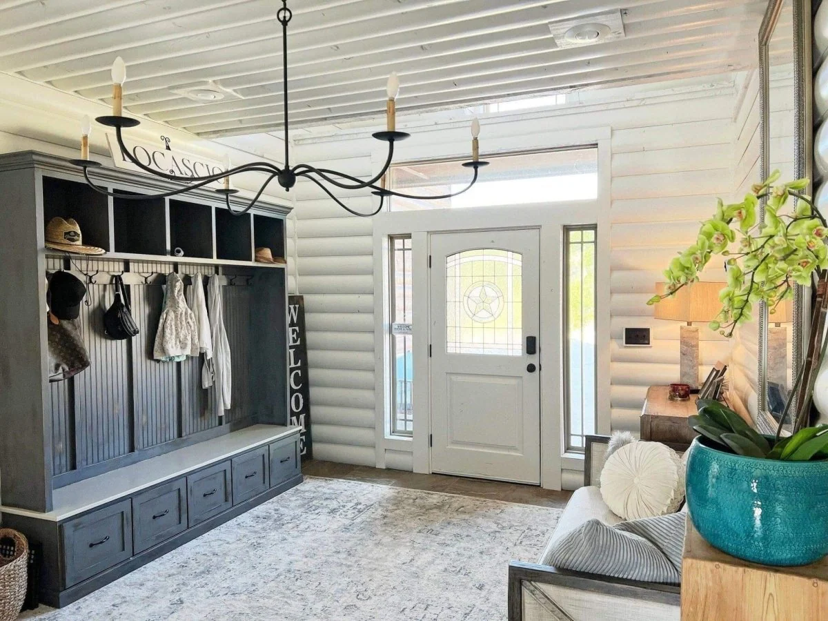 Georgia 5-Section Mudroom Bench with Shoe Storage | Entryway Hall Tree & Coat Rack | Solid Wood Mudbench Organizer Cabinet - Image 5