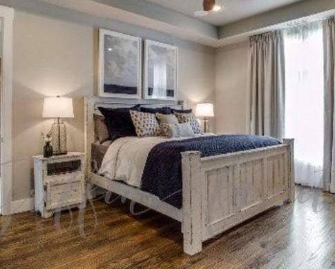 Griffin Custom Solid Wood Bed Frame | King & Queen Size | Handmade Farmhouse Bed | Rustic Bedroom Furniture - Image 4