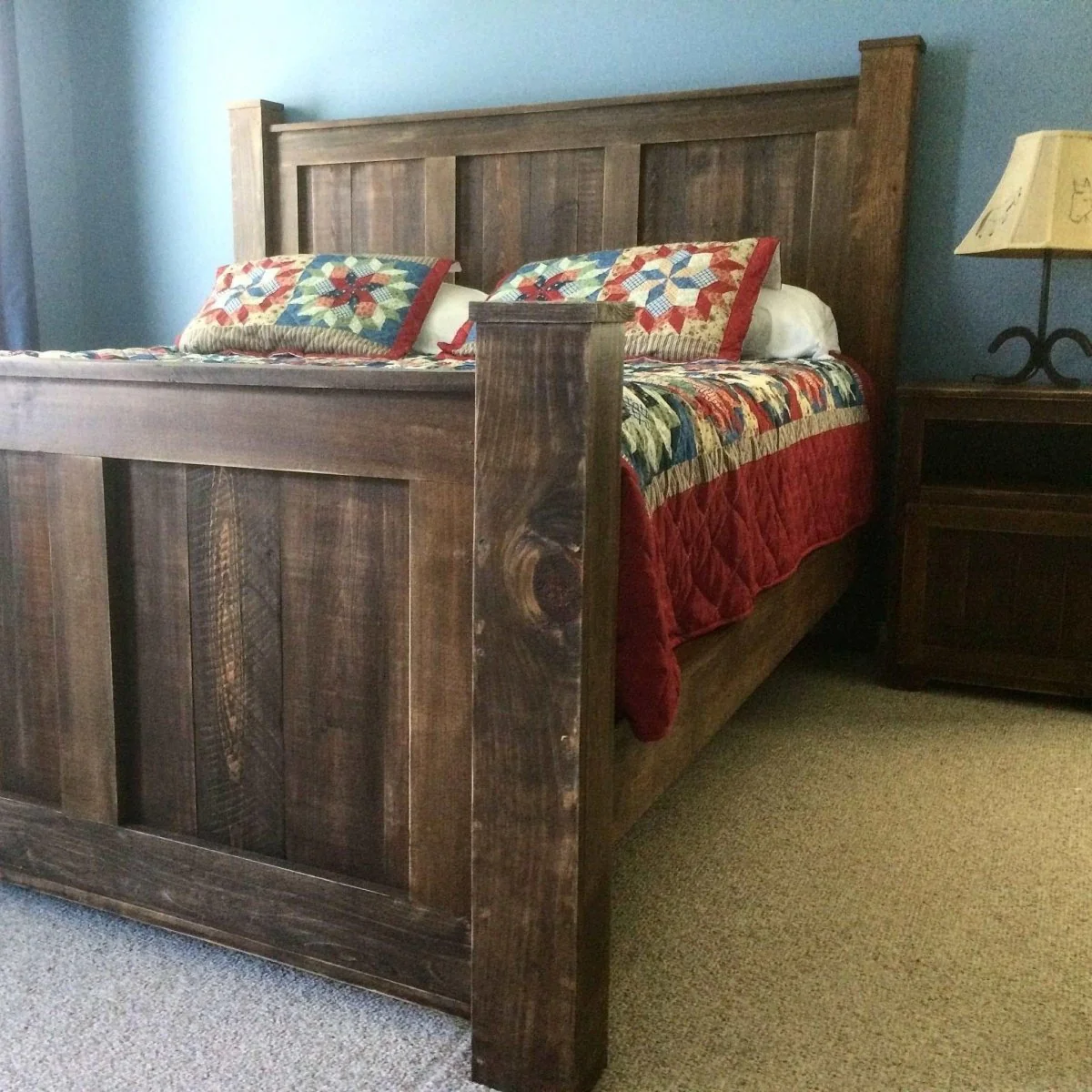 Griffin Custom Solid Wood Bed Frame | King & Queen Size | Handmade Farmhouse Bed | Rustic Bedroom Furniture - Image 5