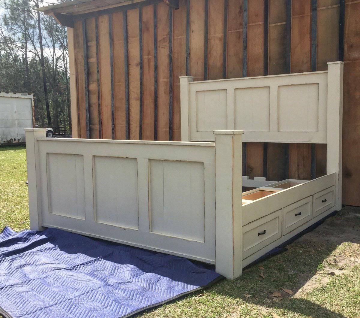 Griffin Custom Solid Wood Bed Frame – King & Queen Size | Handcrafted Platform Bed | Farmhouse Style Bedroom Furniture - Image 3