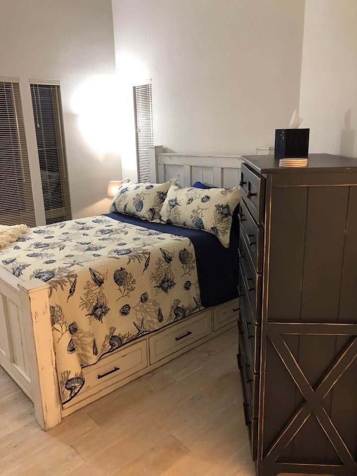 Griffin Solid Wood Bed Frame with Storage Drawers | Custom Handmade King & Queen Sizes | Rustic Farmhouse Bedroom Furniture - Image 5