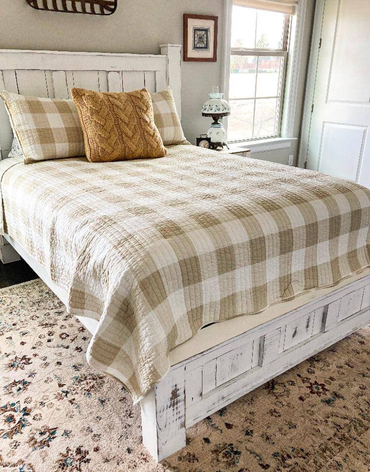 Groveland Solid Wood Bed Frame with Low Footboard | Custom Handmade King & Queen Sizes | Farmhouse Style Platform Bed - Image 5