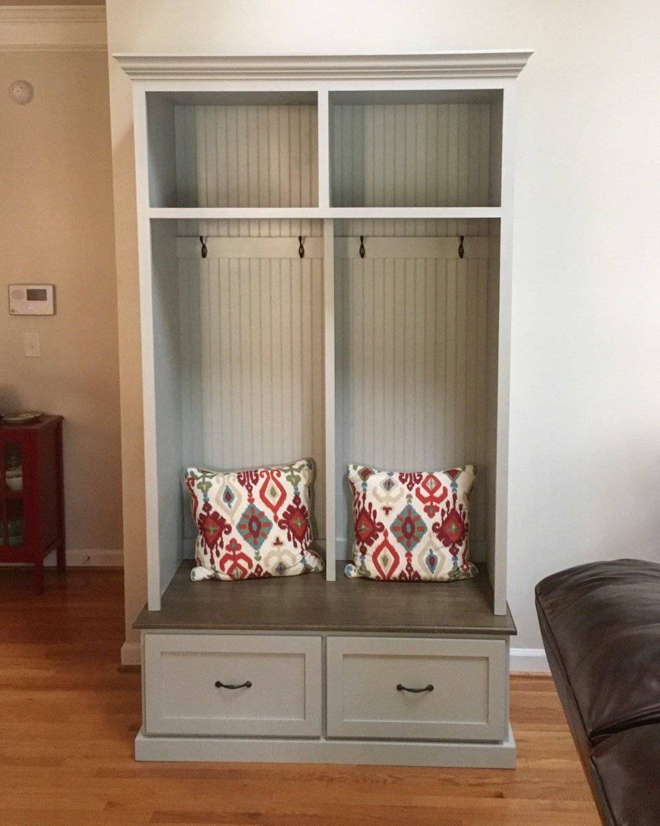 Merrick Shoe Storage Bench – 2 Section Entryway Organizer | Custom Wood Bench with Storage by Griffin Furniture - Image 5