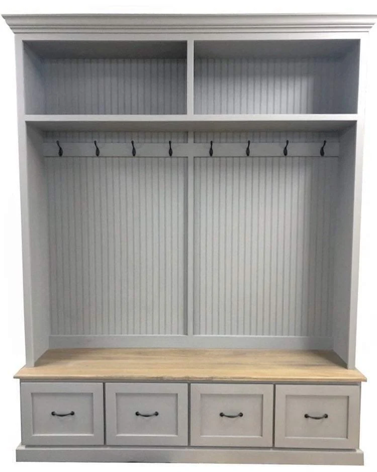 Nashville Entryway Shoe Storage Bench | Mudroom Bench with Cubbies | 4-Section Organizer | Rustic Farmhouse Furniture | Custom Hall Tree - Image 7