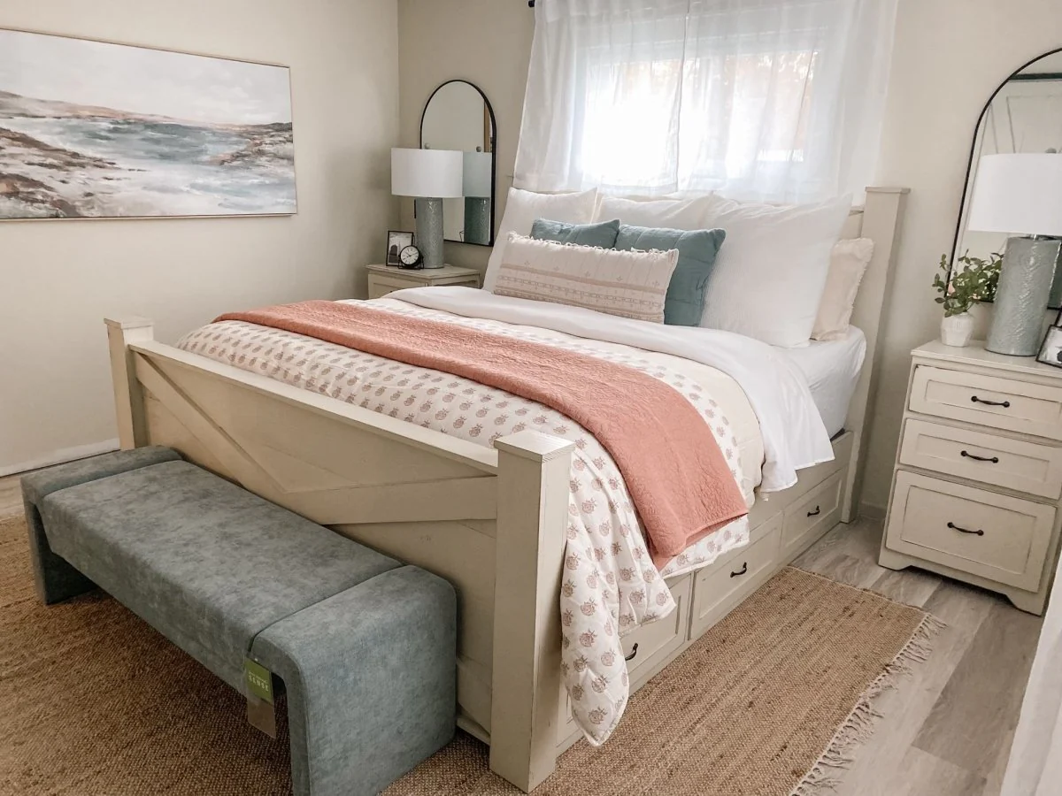 Ohio Solid Wood Bed Frame with Storage Drawers – Handmade Farmhouse Bed | Custom King & Queen Sizes | Griffin Furniture - Image 3