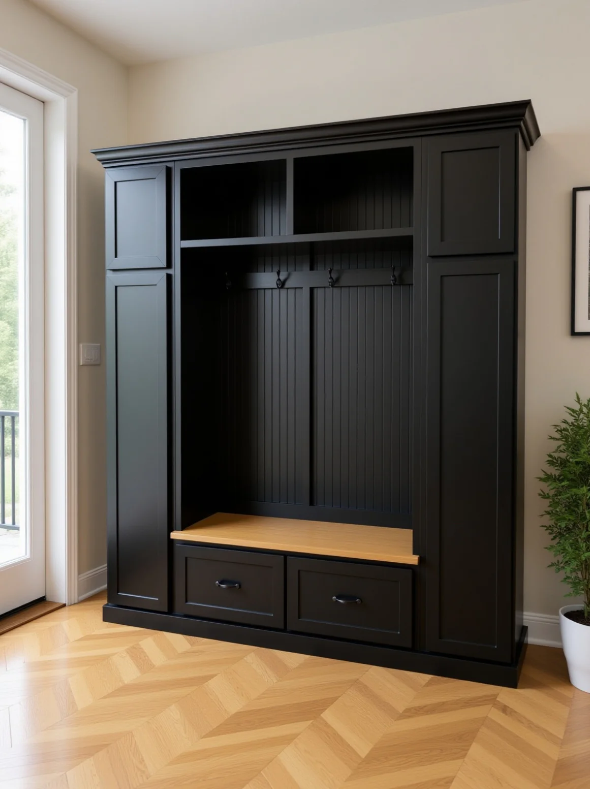 Oklahoma Hall Tree with Bench – Mudroom Locker Storage Unit | Custom Entryway Furniture by Griffin Furniture - Image 3