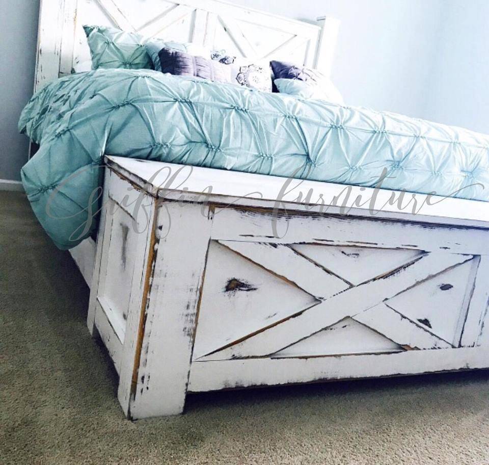 Yulee Barn Door Style Storage Bed Frame | King & Queen Sizes | Rustic Solid Wood Platform Bed with Drawers - Image 8